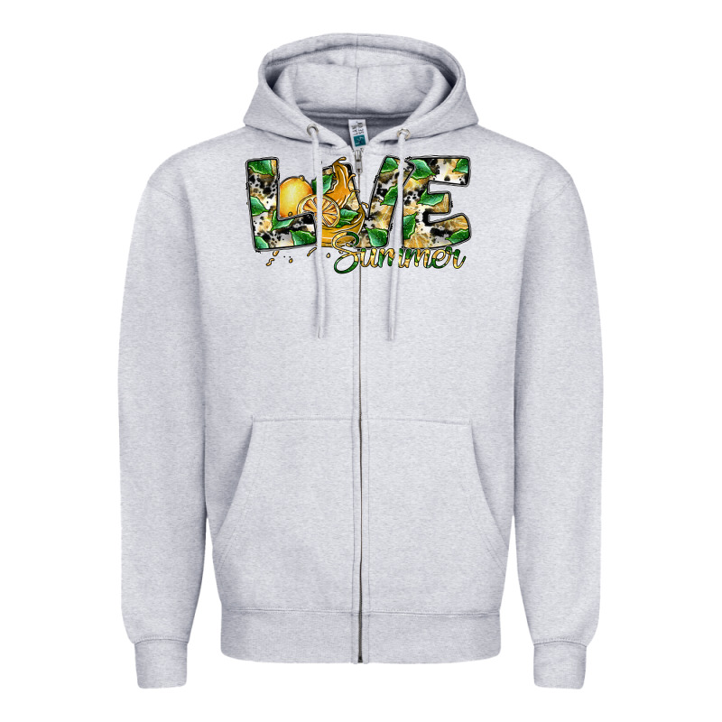 Love Summer Lemon Zipper Hoodie by SublimationCraftShop | Teevron