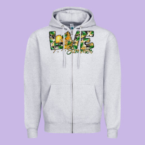 Love Summer Lemon Zipper Hoodie Designed By Sublimationcraftshop