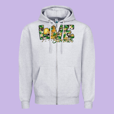 Love Summer Lemon Zipper Hoodie Designed By Sublimationcraftshop