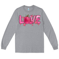 Heather Grey love breast cancer Long Sleeve Tee - Zillion Design Studio