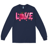 Navy love breast cancer Long Sleeve Tee - Zillion Design Studio