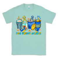 Seafoam down syndrome coffee cups Classic Tee - Zillion Design Studio