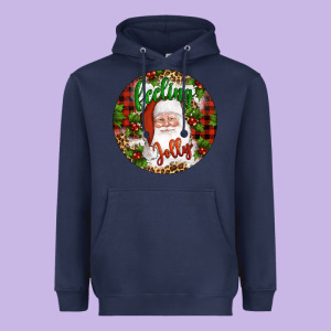 Christmas Feeling Jolly Santa Heavyweight Hoodie Designed By Artiststas