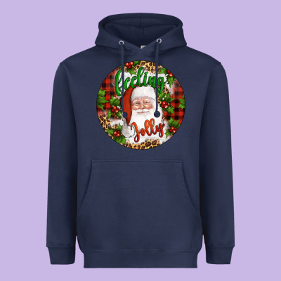 Christmas Feeling Jolly Santa Heavyweight Hoodie Designed By Artiststas