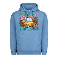 Pigment Pebble Blue this is how i roll Urban Hoodie - NancyCooperArtShop