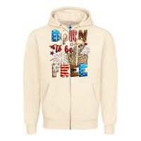 Sandshell Born to be free with skeleton 4th of july Zipper Hoodie - Neo Western