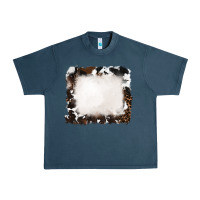 Midnight Navy cowhide and leopard background Urban Heavy Tee - RanaPortraitStore