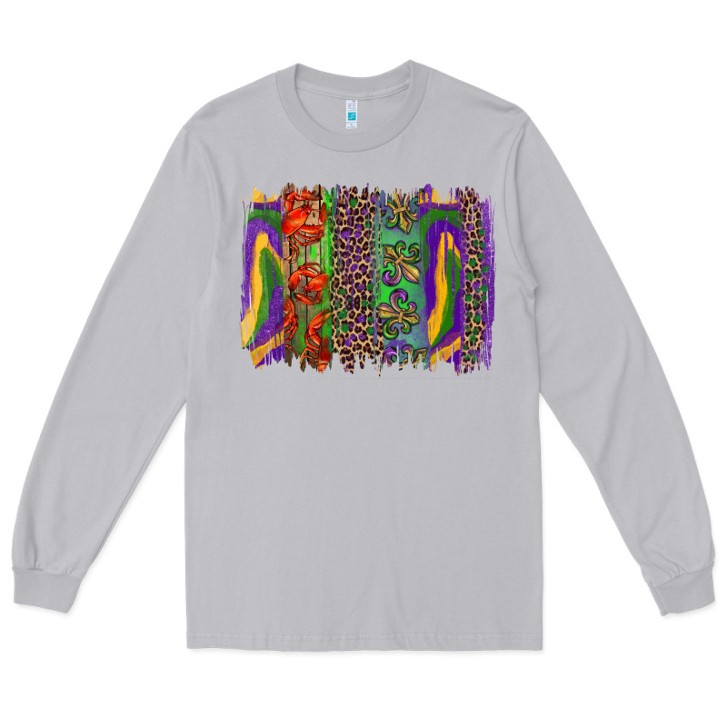 Mardi Gras Brushstroke Long Sleeve Tee by RanaPortraitStore | Teevron