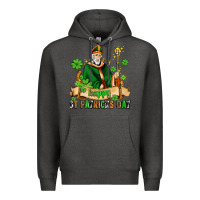 Charcoal Heather happy st patricks day with st patricks Premium Hoodie - AdoDesignShop