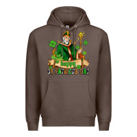 Coffee happy st patricks day with st patricks Premium Hoodie - AdoDesignShop
