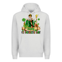 Dove Grey happy st patricks day with st patricks Premium Hoodie - AdoDesignShop