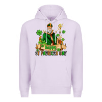 Lilac happy st patricks day with st patricks Premium Hoodie - AdoDesignShop