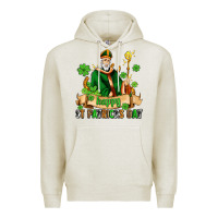 Oatmeal Heather happy st patricks day with st patricks Premium Hoodie - AdoDesignShop