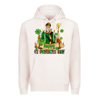 Pale Pink happy st patricks day with st patricks Premium Hoodie - AdoDesignShop