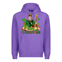 Purple happy st patricks day with st patricks Premium Hoodie - AdoDesignShop