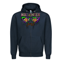 Navy halloween girl Zipper Hoodie - CowhideDigitalArt