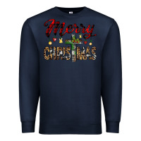 Navy merry christmas Premium Sweatshirt - JahusDesignShop