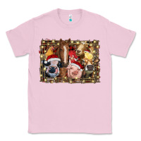 Bubblegum Pink christmas farm animals Classic Tee - RanaPortraitStore