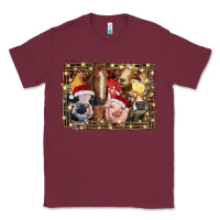 Burgundy christmas farm animals Classic Tee - RanaPortraitStore