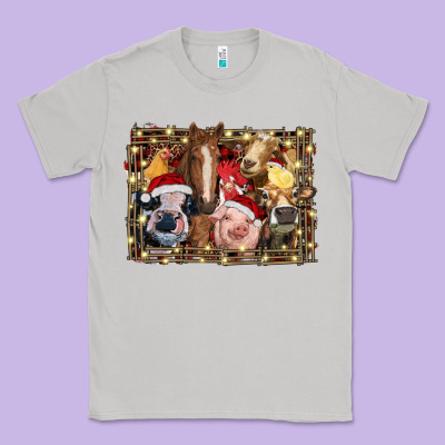 Christmas Farm Animals Classic Tee Designed By Ranaportraitstore