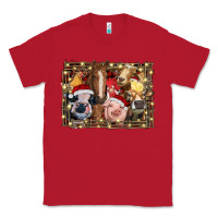 Red christmas farm animals Classic Tee - RanaPortraitStore