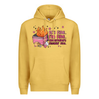 Antique Gold it's fine i'm fine everything's freakin' fine Premium Hoodie - MaliasSmallBusiness
