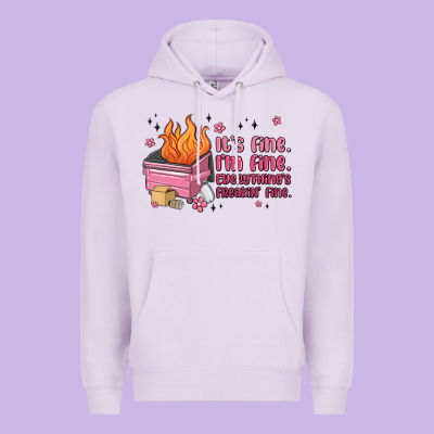 It's Fine I'm Fine Everything's Freakin' Fine Premium Hoodie Designed By Maliassmallbusiness