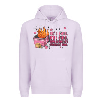 Lilac it's fine i'm fine everything's freakin' fine Premium Hoodie - MaliasSmallBusiness