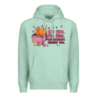 Seafoam it's fine i'm fine everything's freakin' fine Premium Hoodie - MaliasSmallBusiness