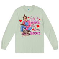 Matcha just a girl who loves books Long Sleeve Tee - texasbilliewilder