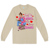 Mushroom just a girl who loves books Long Sleeve Tee - texasbilliewilder