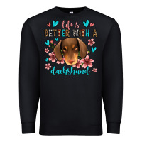 Black life is better with a dachshund Premium Sweatshirt - Jasminsmagicworld