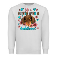 Dove Grey life is better with a dachshund Premium Sweatshirt - Jasminsmagicworld