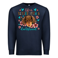 Navy life is better with a dachshund Premium Sweatshirt - Jasminsmagicworld