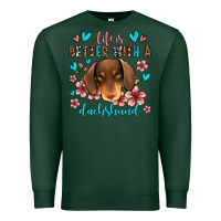 Sports Green life is better with a dachshund Premium Sweatshirt - Jasminsmagicworld