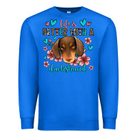 True Royal life is better with a dachshund Premium Sweatshirt - Jasminsmagicworld