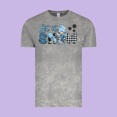 Let It Snow Gnome Vintage Tee Designed By Barkaloodesign