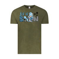 Vintage Olive let it snow gnome Vintage Tee - BarkalooDesign