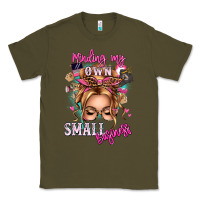 Army Green minding my own small business blonde messy bun Classic Tee - texasbilliewilder