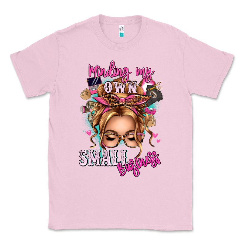 Minding My Own Small Business Blonde Messy Bun Classic Tee by texasbilliewilder | Teevron