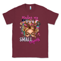 Burgundy minding my own small business blonde messy bun Classic Tee - texasbilliewilder