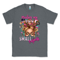 Charcoal Heather minding my own small business blonde messy bun Classic Tee - texasbilliewilder