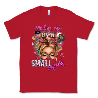 Red minding my own small business blonde messy bun Classic Tee - texasbilliewilder