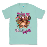 Seafoam minding my own small business blonde messy bun Classic Tee - texasbilliewilder
