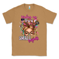 Toasted Coconut minding my own small business blonde messy bun Classic Tee - texasbilliewilder