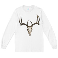 White deer skull Long Sleeve Tee - RanaPortraitStore