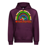 Mauve Wine teacher life Urban Hoodie - NancyCooperArtShop