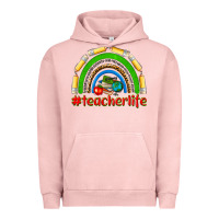 Pigment Salmon teacher life Urban Hoodie - NancyCooperArtShop