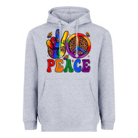 Heather Grey peace Heavyweight Hoodie - JahusDesignShop