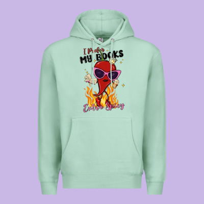 I Prefer My Books Extra Spicy Premium Hoodie Designed By Maliassmallbusiness